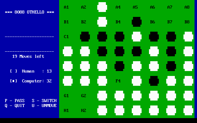 8088 Othello screenshot