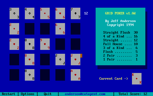 Grid Poker screenshot