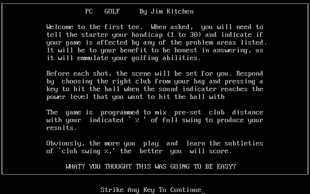 PC Golf screenshot 3