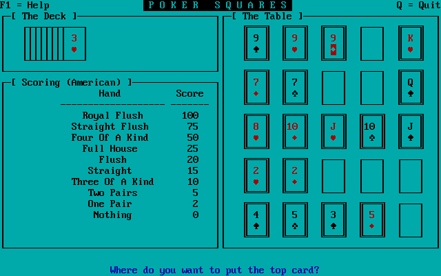 Poker Squares screenshot