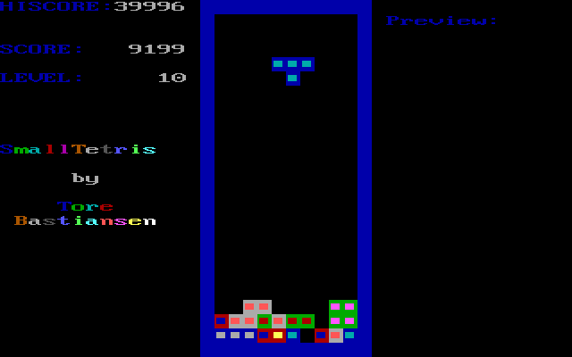 SmallTetris screenshot