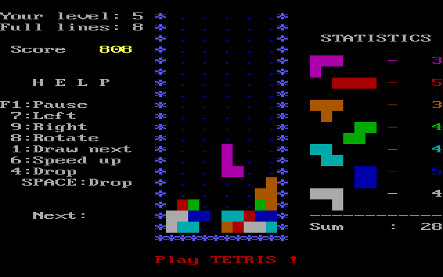 Tetris screenshot